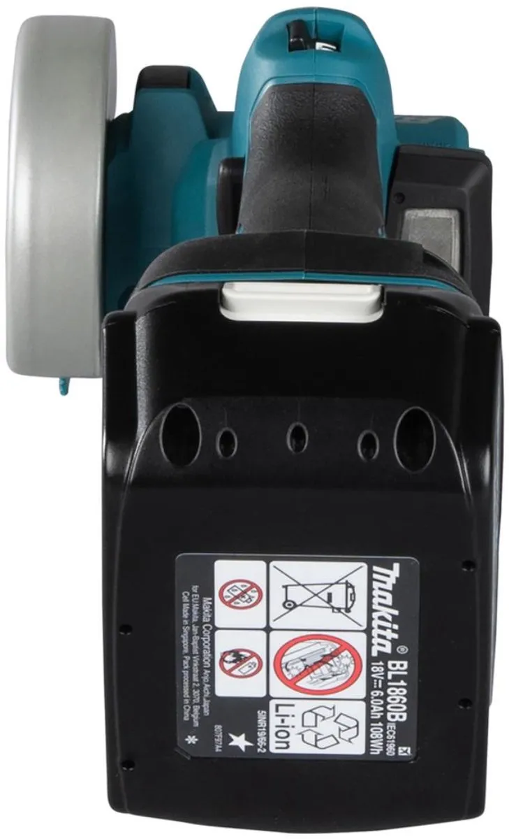 Makita DMC 300 RTJ Haakse Slijper 18V - 76mm - 2x 5.0Ah + Lader + Makpac