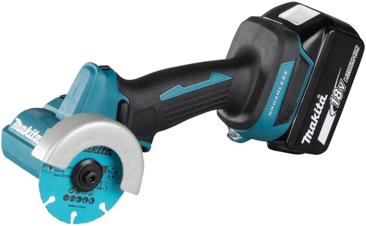 Makita DMC 300 RTJ Haakse Slijper 18V - 76mm - 2x 5.0Ah + Lader + Makpac