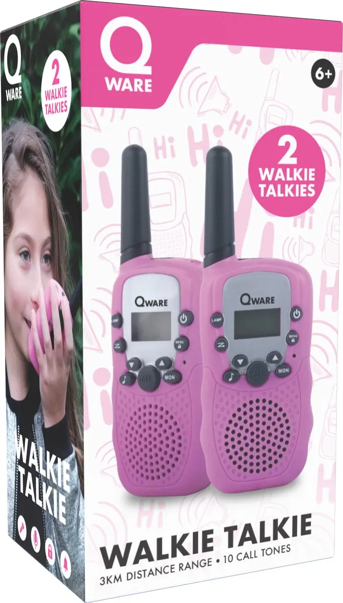 Qware Walkie Talkie Set - 2 Stuks Roze