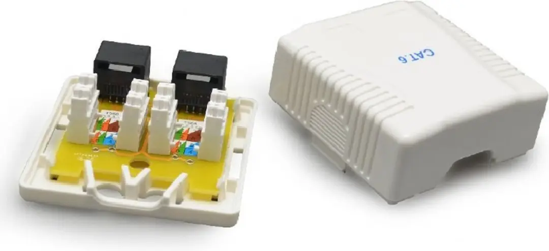 Cablexpert CAT6 UTP LAN-opbouwdoos 2-poorts - Wit