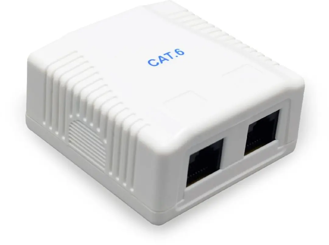 Cablexpert CAT6 UTP LAN-opbouwdoos 2-poorts - Wit