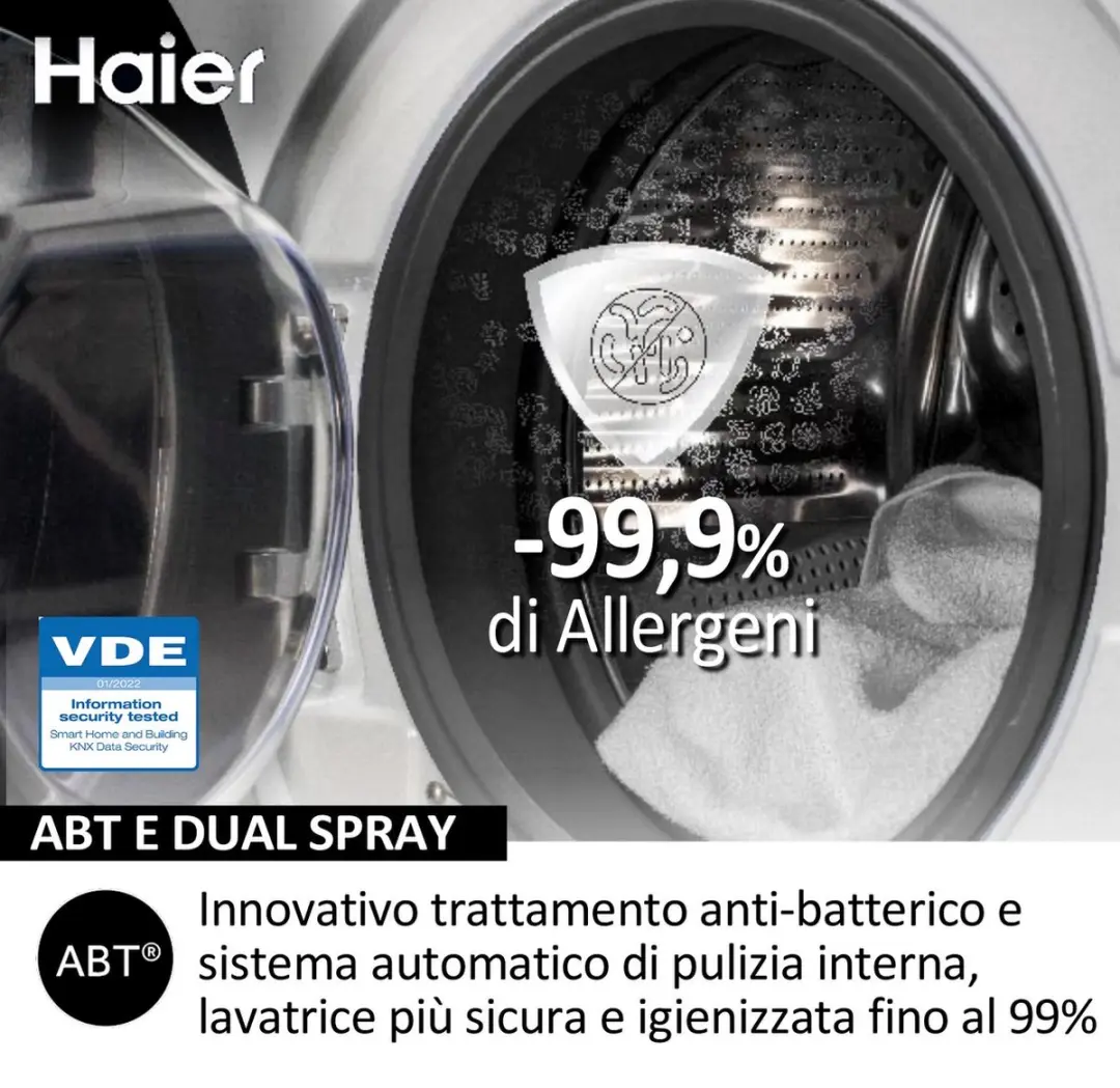 Haier I-Pro Serie 1 HW90-BP14929A-S Wasmachine 9 kg 1400 RPM - Wit - afbeelding 6 van 6