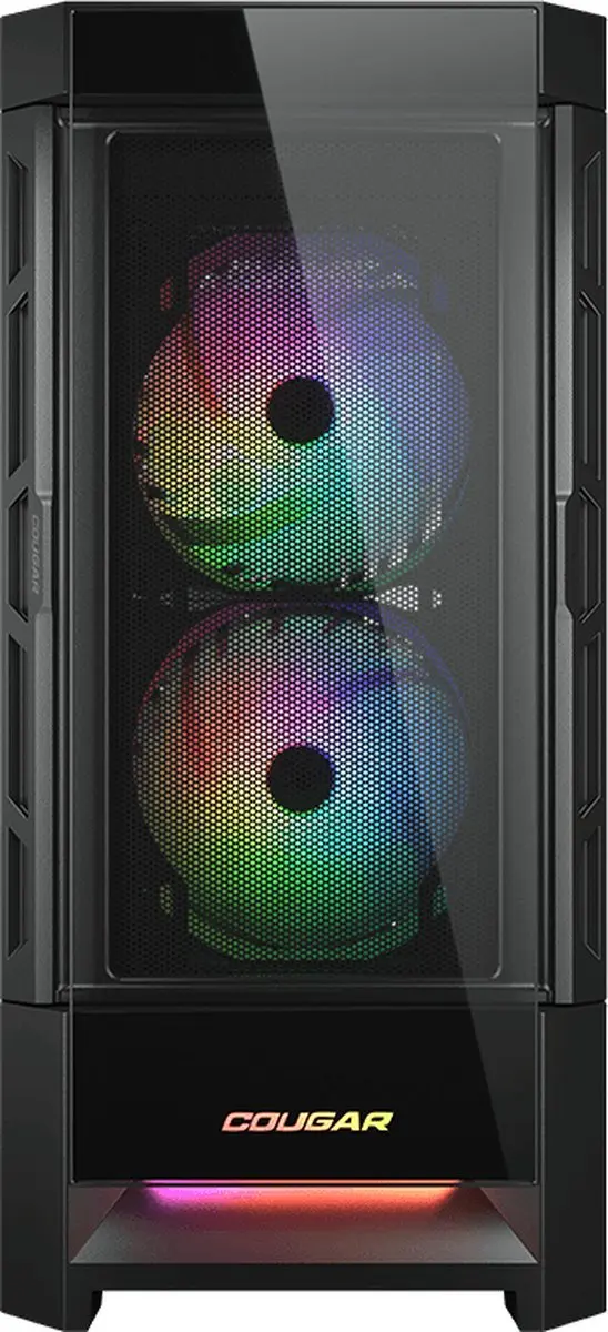 Cougar Duoface RGB Midi Tower PC Behuizing - Zwart