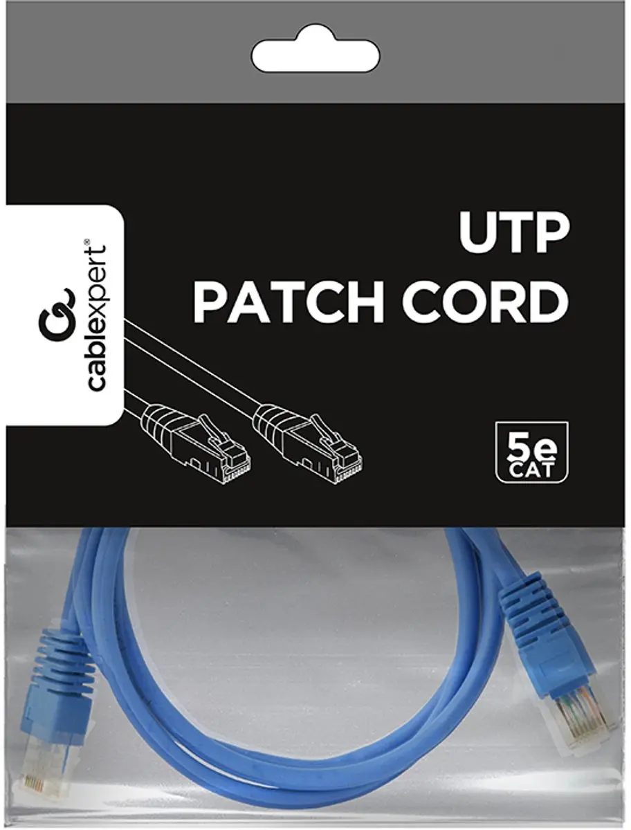 Cablexpert PP12-1M/B UTP Cat5E Netwerkkabel - 1m - Blauw