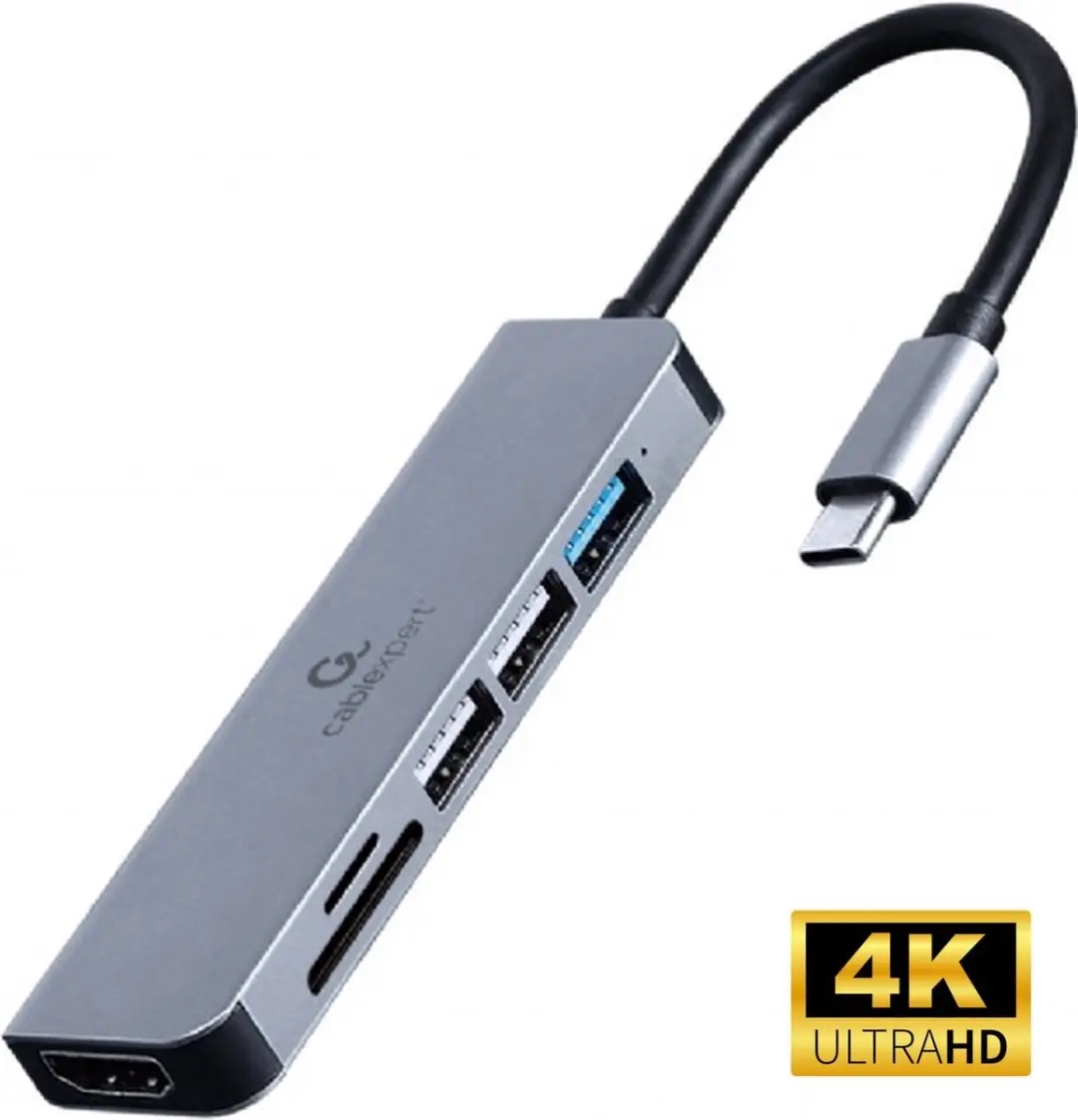 Cablexpert Gembird A-CM-COMBO6-02 USB-C Hub 6-in-1