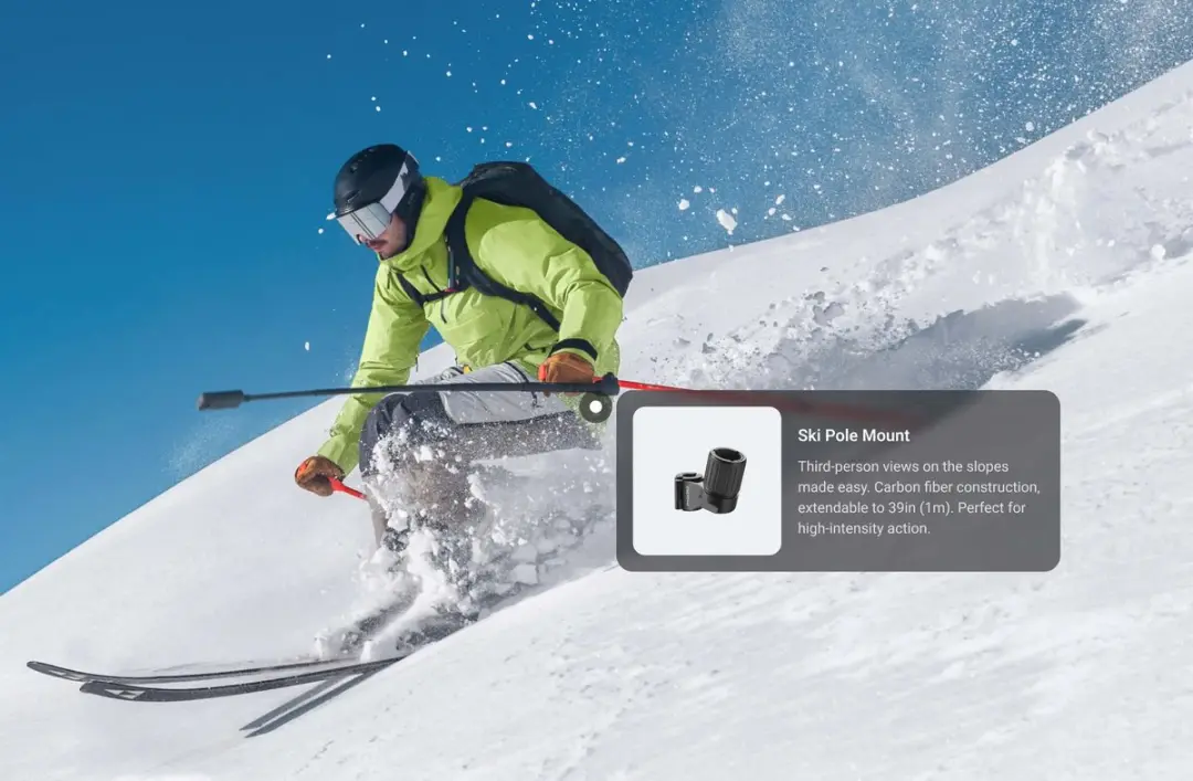 Insta360 X4 Ski-Bundel - 72MP - 3x Accu 2290mAh - Zwart