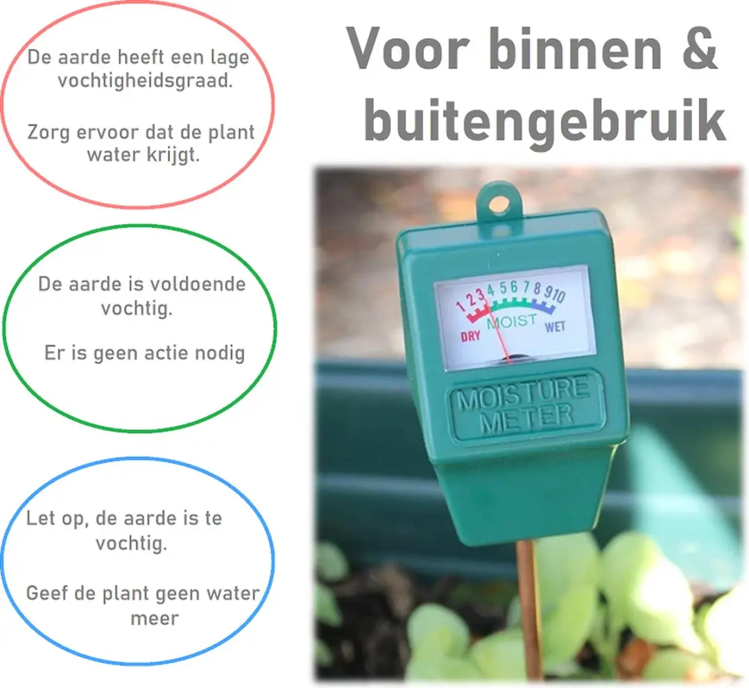 Talen Tools Vochtigheidsmeter Planten - Donkergroen - afbeelding 6 van 6