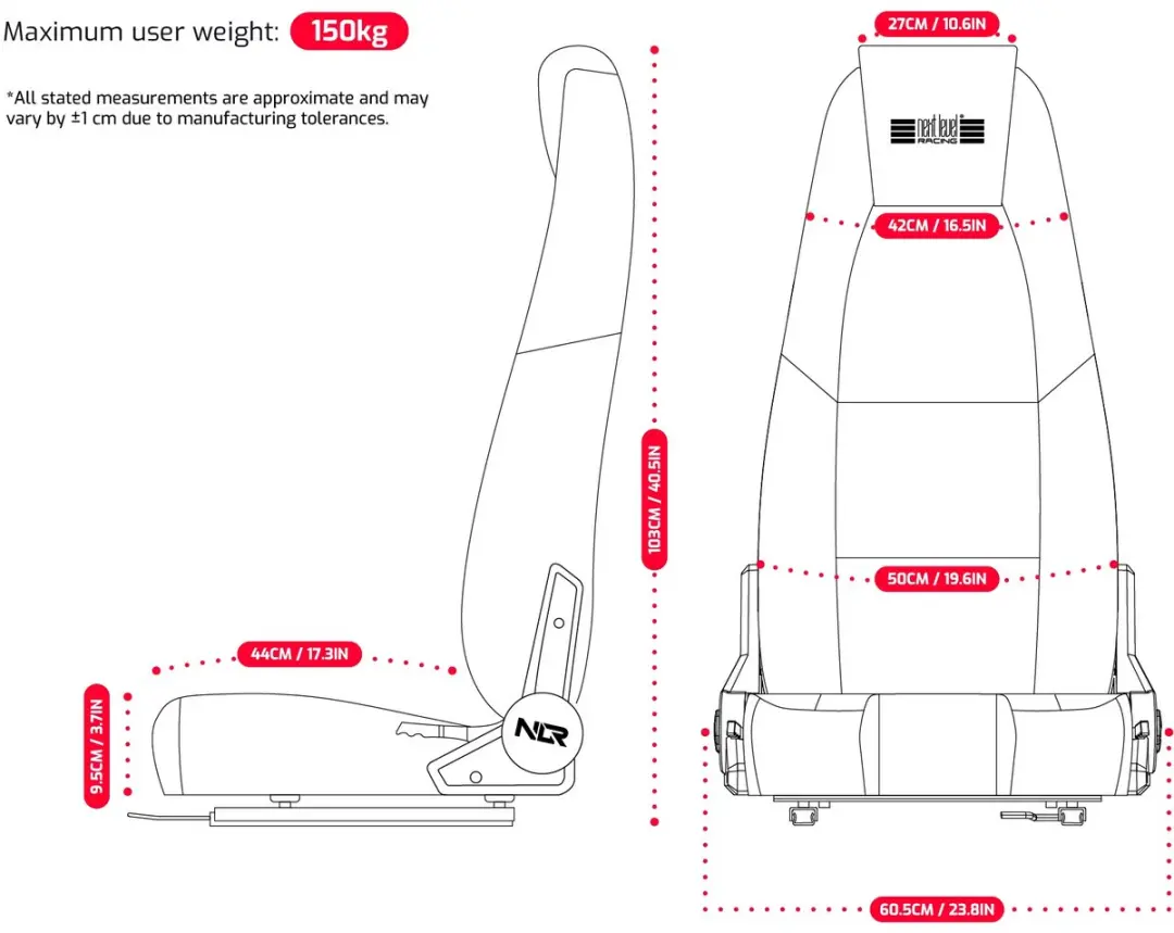 Next Level Racing Flight Seat 2.0 NLR-S045 - Zwart/Grijs