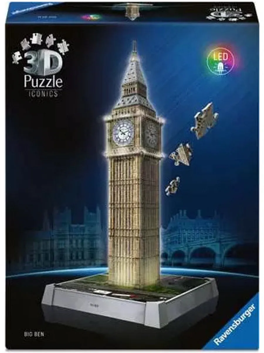 Ravensburger Iconics Big Ben 3D Puzzel - 216 Stukjes - Meerkleurig