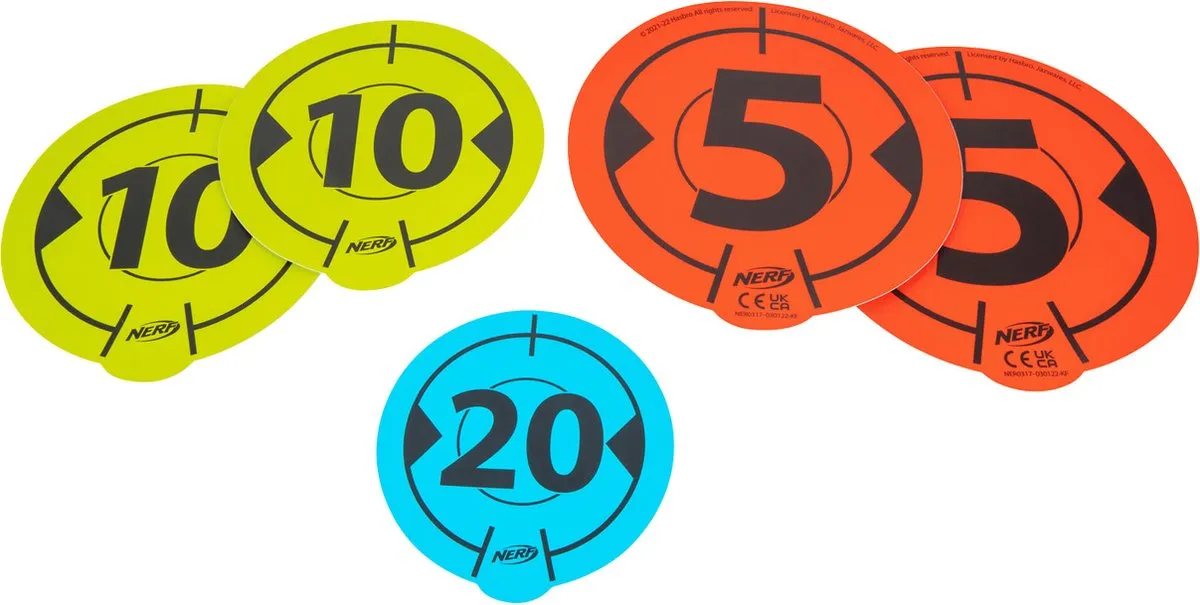 Nerf Wall to Wall Target Stickers NER0317 - Blauw/Oranje