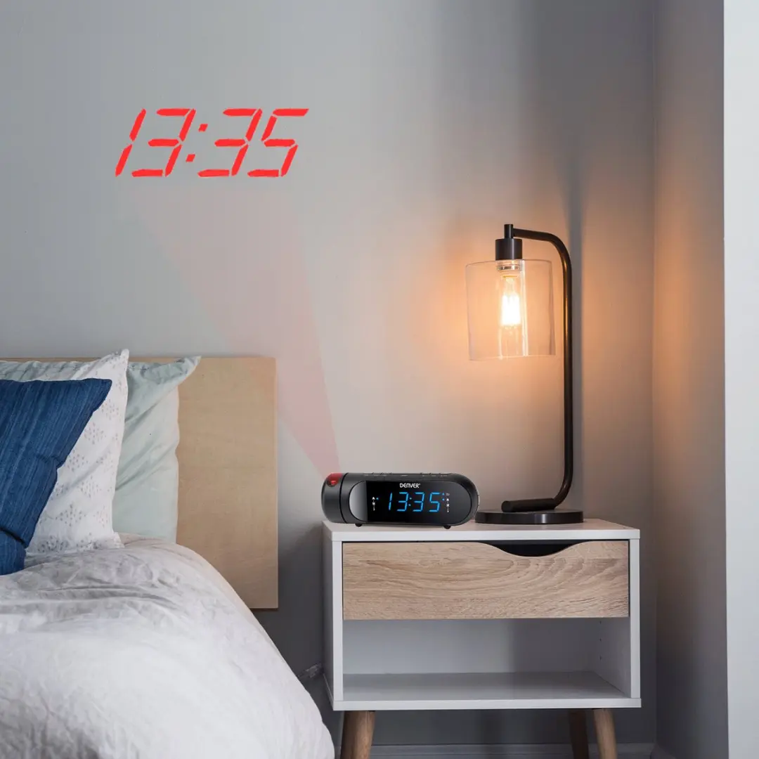 Denver CPR700 Wekkerradio Projectie - Zwart