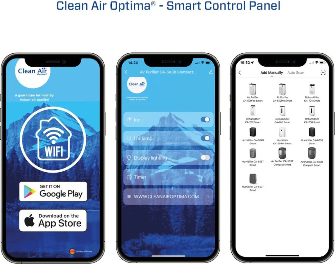 Clean Air Optima CA-503B Compact Smart Luchtreiniger - 30 m² - Zwart - afbeelding 6 van 6