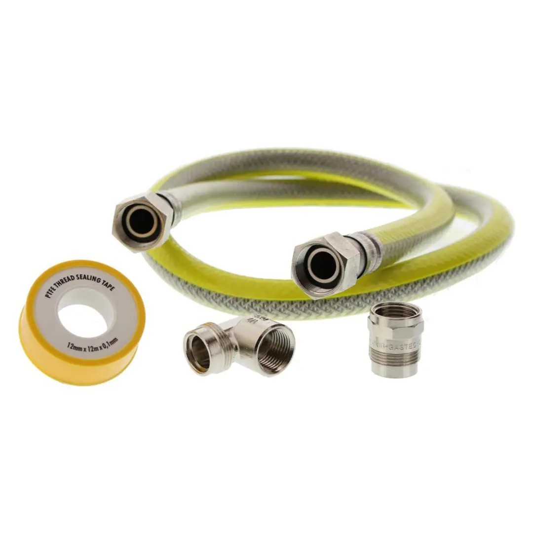 Scanpart Gasslang Aansluitset 125cm - 4 Stuks - Geel