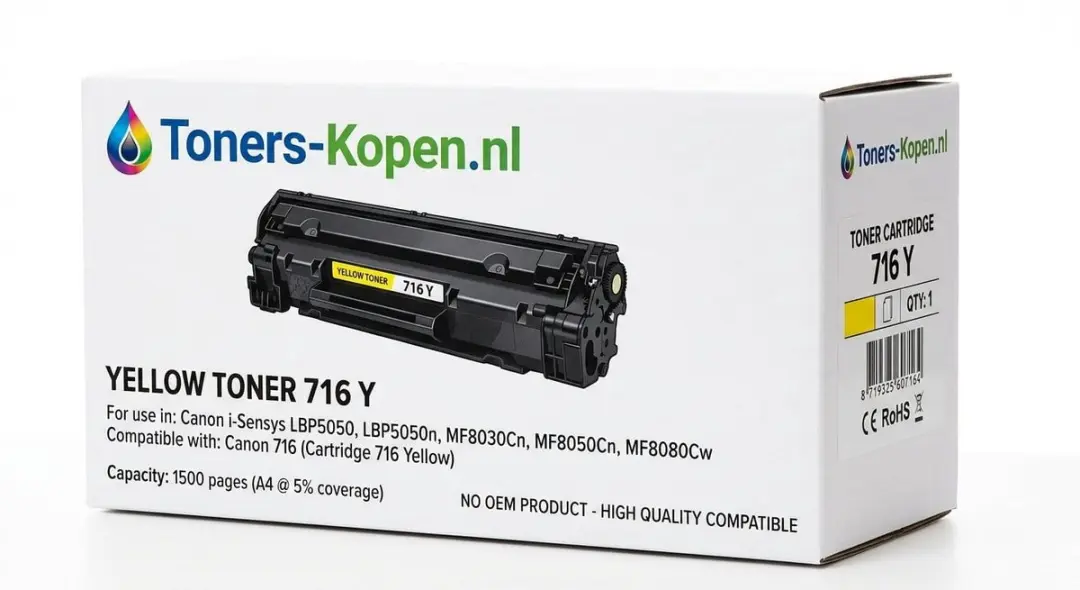 Canon 716Y Toner Geel 1400 Pagina's - o.a. LBP-5050/MF-8030cn