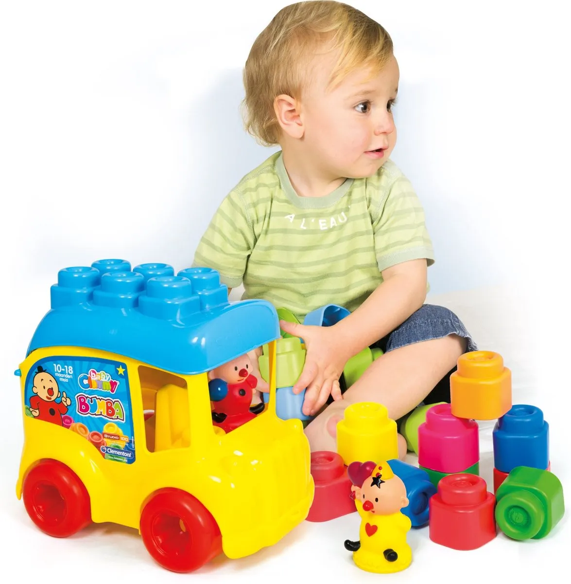 Clementoni Bumba Schoolbus Stapelblokken 13-delig - Multicolor - afbeelding 6 van 6