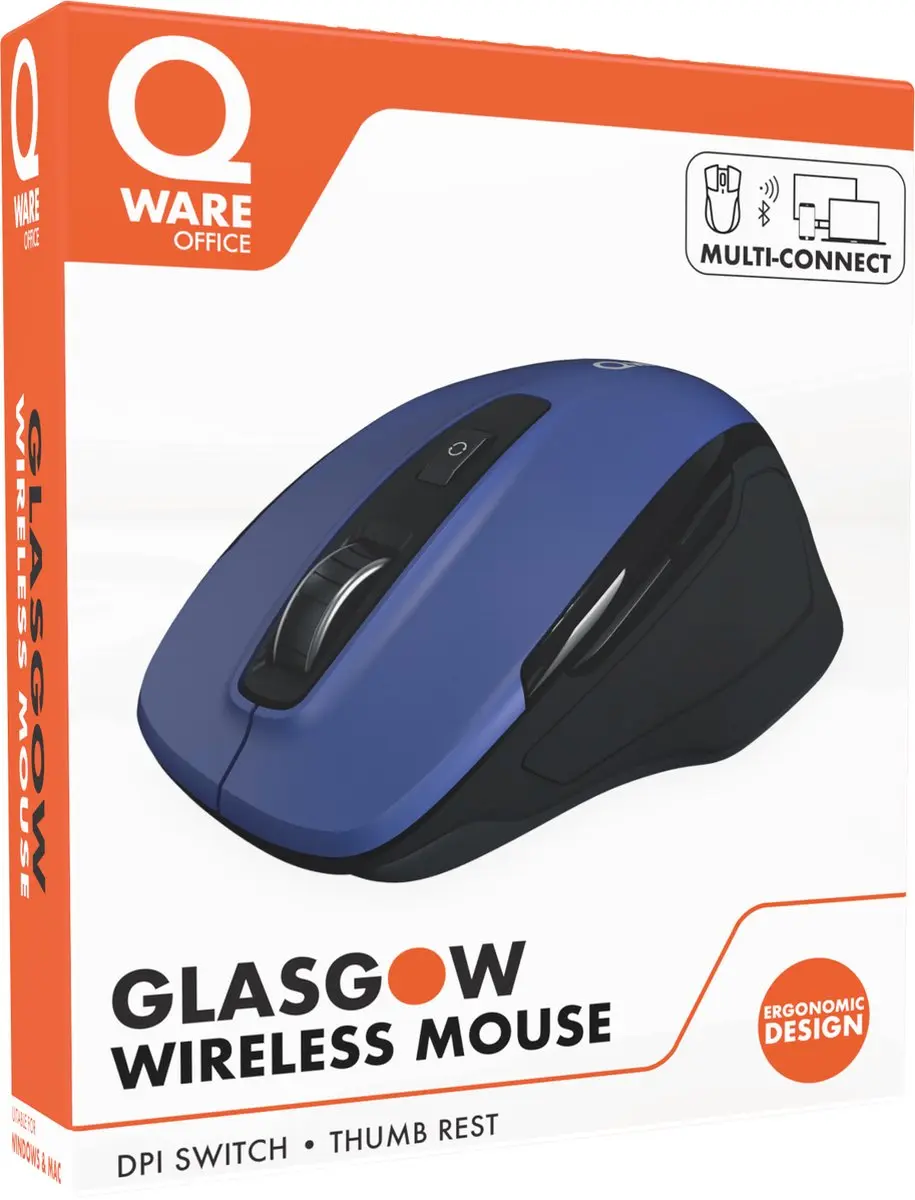 Qware Office QW PCM-220BU Draadloze Muis - Blauw