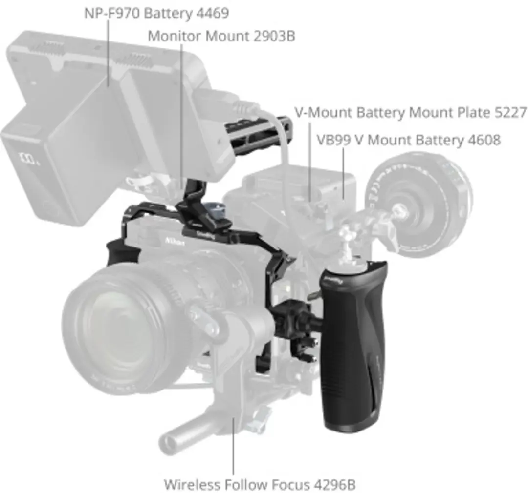 SmallRig 5468 Camera Cage Nikon ZR - Advanced Edition - Grijs