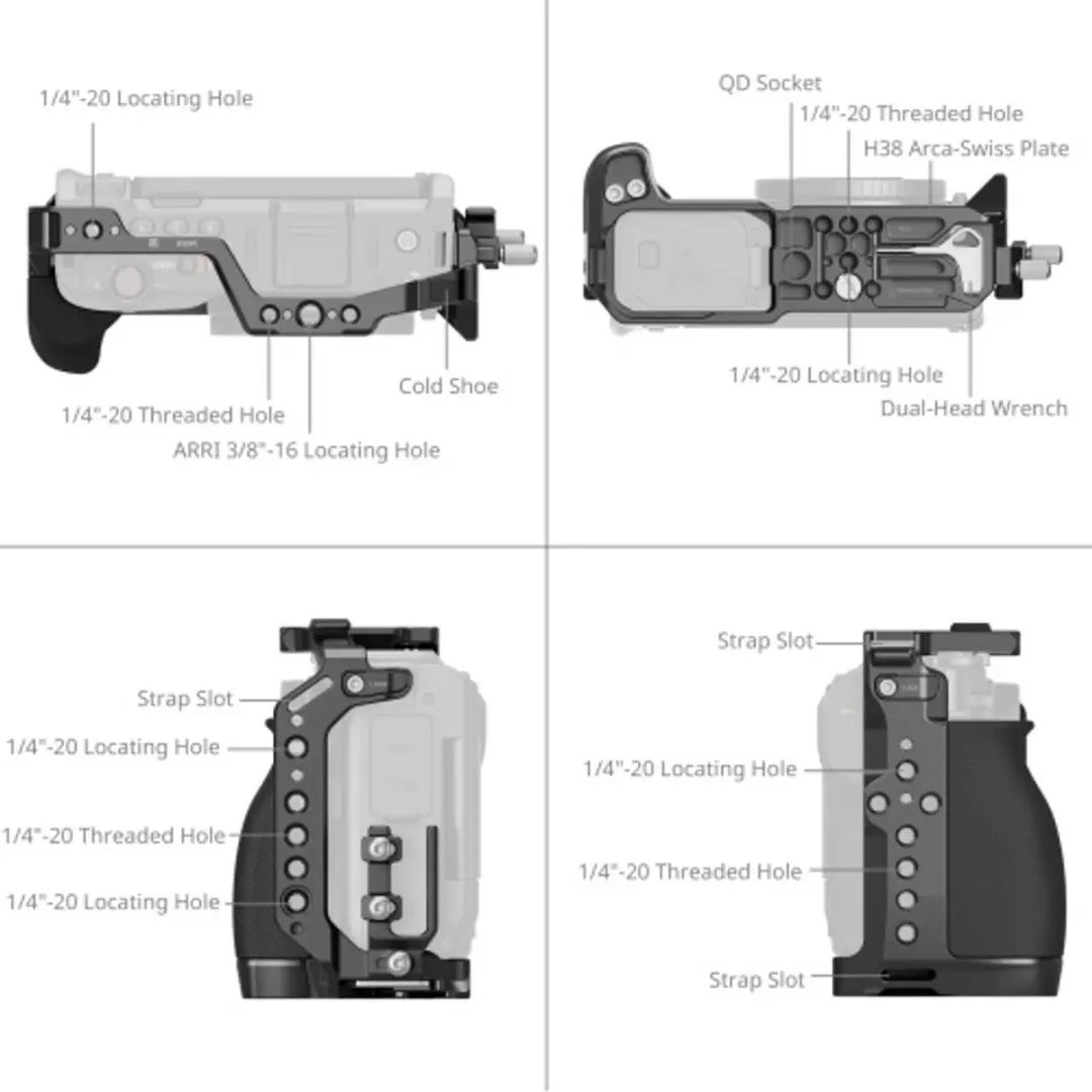 SmallRig 5468 Camera Cage Nikon ZR - Advanced Edition - Grijs