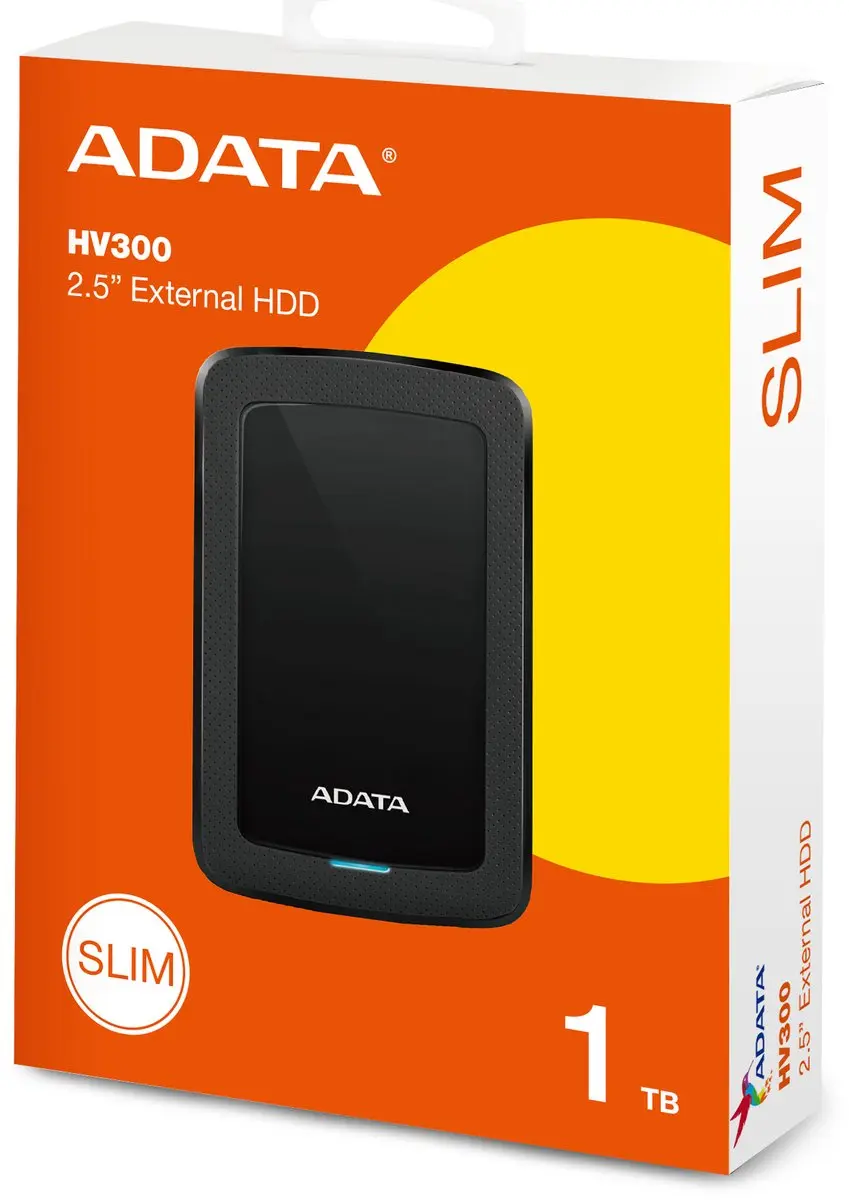 ADATA HV300 Externe Harde Schijf 1TB - USB3.1 - Zwart