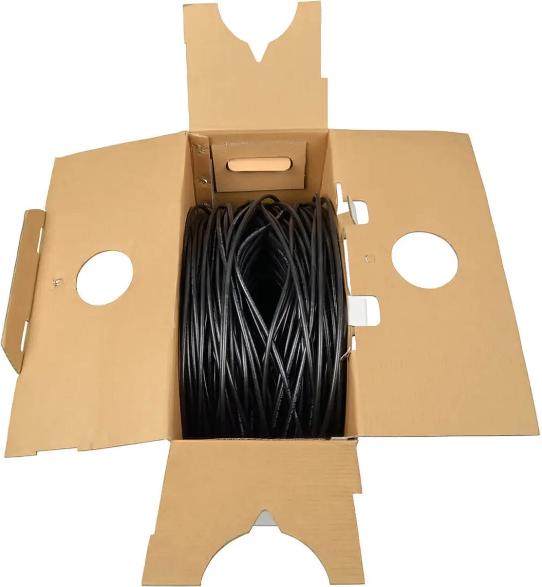 Tripp Lite A224-01K-BK Coaxkabel RG6/U Quad-Shield 1000ft - Zwart