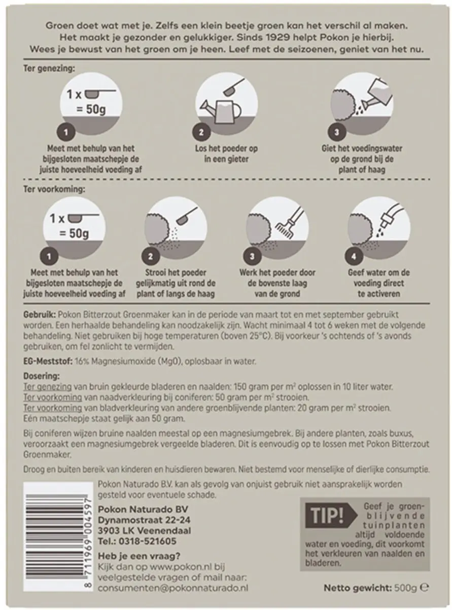 Pokon Bitterzout Groenmaker 500g