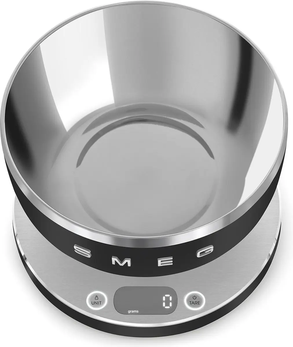 Smeg KSC01BLMWW Digitale Keukenweegschaal 5kg - Mat Zwart