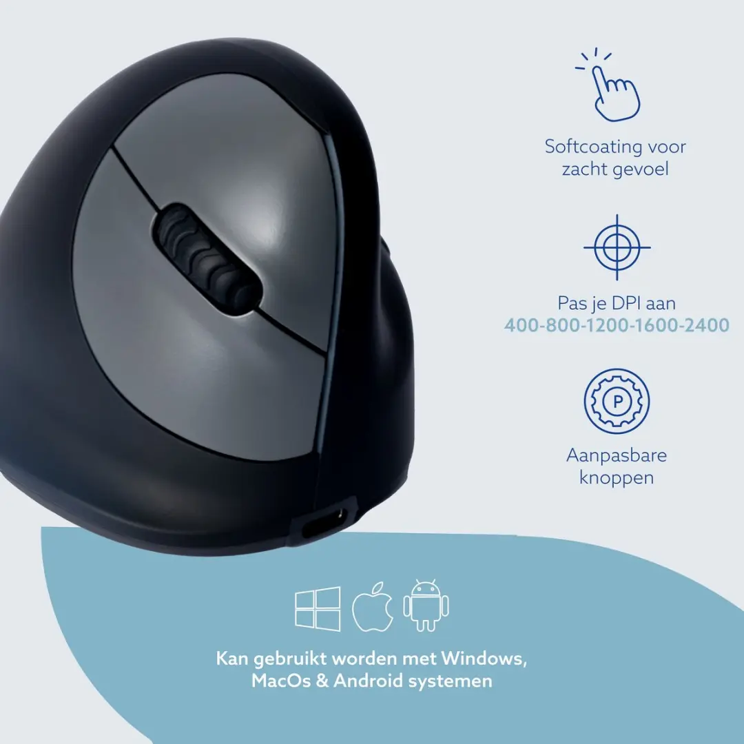 R-Go HE Break RGOHELAWL - 3-in-1 Bluetooth/2.4GHz/USB - Zwart