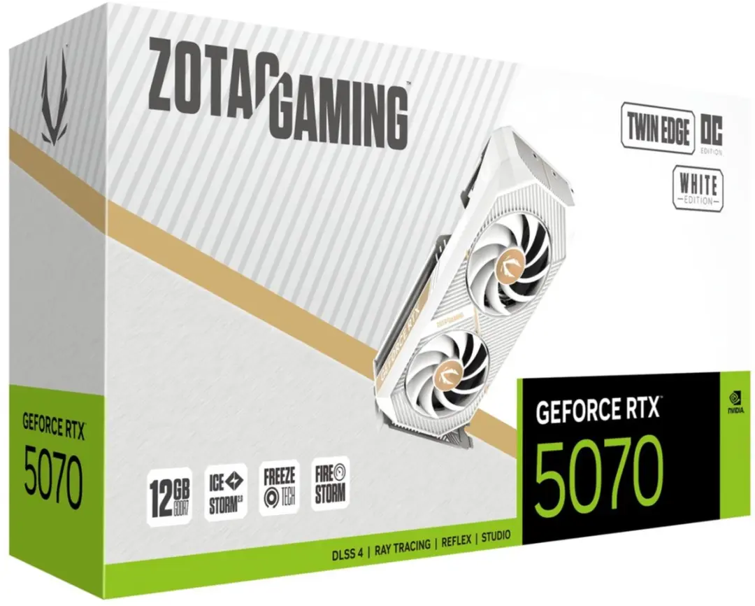 Zotac Twin Edge OC White Grafische Kaart 12GB GDDR7