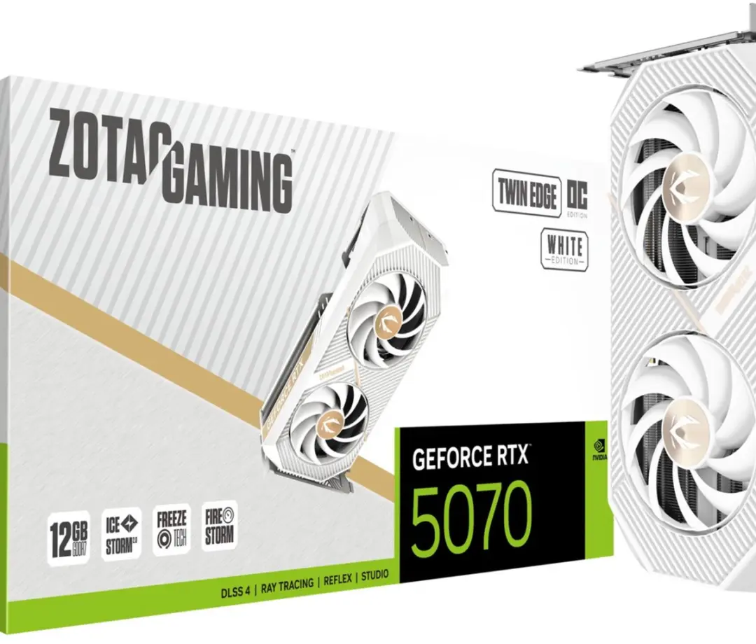 Zotac Twin Edge OC White Grafische Kaart 12GB GDDR7