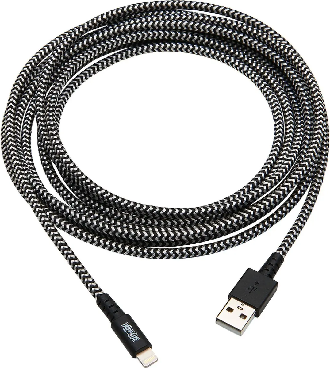 Tripp Lite M100-010-HD USB Sync/Charge Kabel - 3m - Lightning - Zwart/Wit