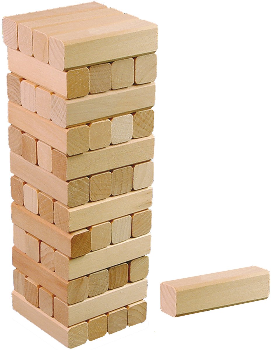 Tactic Wiebeltoren – Bordspel – Classic Games – Houten Stapelspel – 48 Blokken – Vanaf 7 jaar
