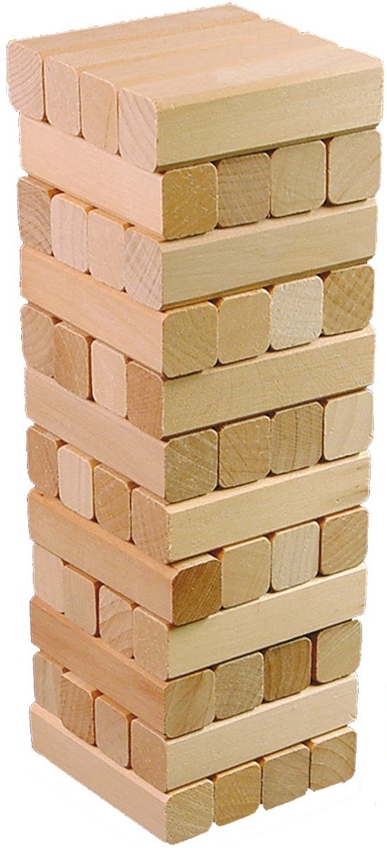 Tactic Wiebeltoren – Bordspel – Classic Games – Houten Stapelspel – 48 Blokken – Vanaf 7 jaar