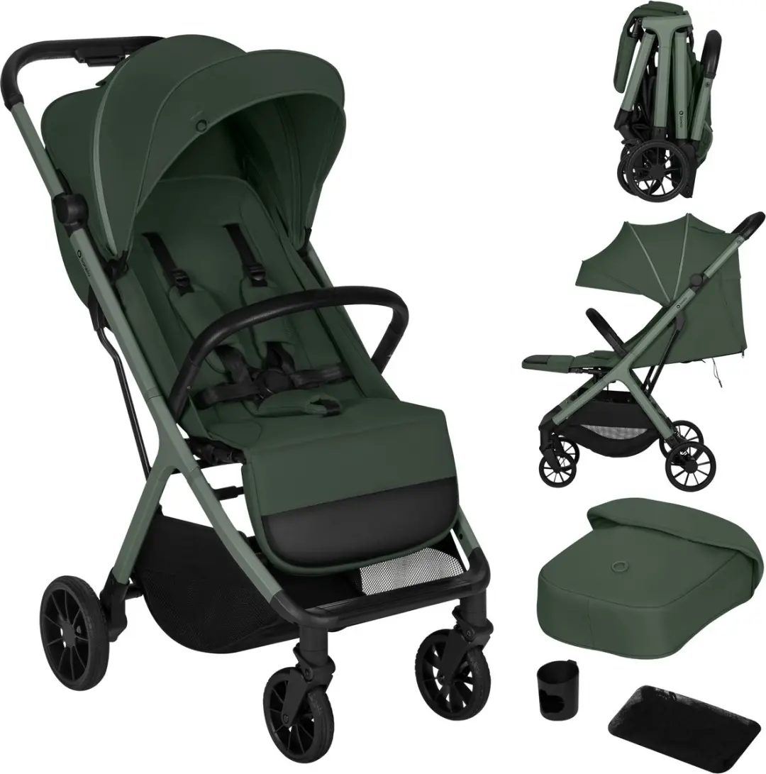 Lionelo Cloe Plus Kinderwagen - Groen - Automatisch inklapbaar