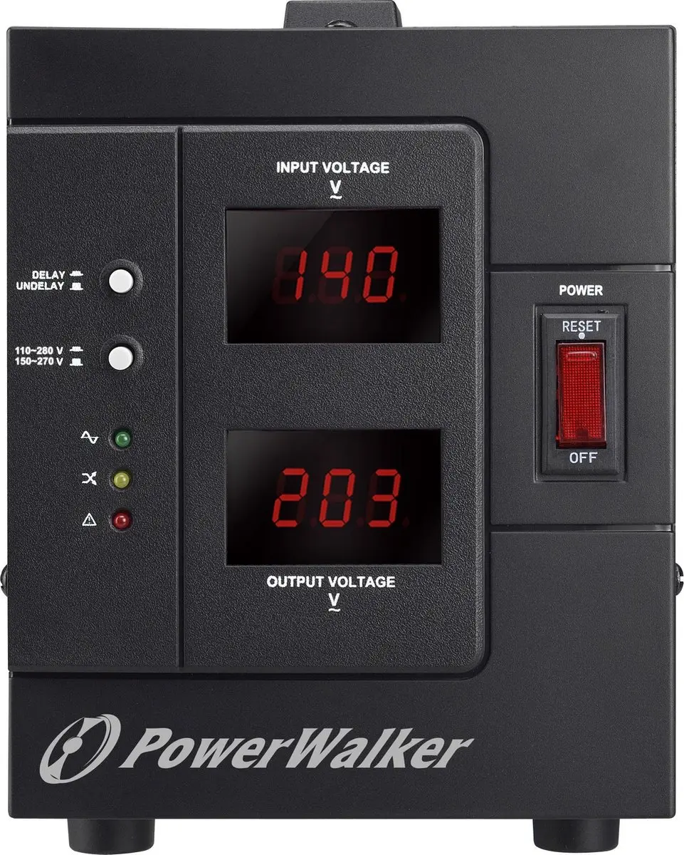 PowerWalker AVR 2000/SIV Spanningregelaar 1600W - Zwart