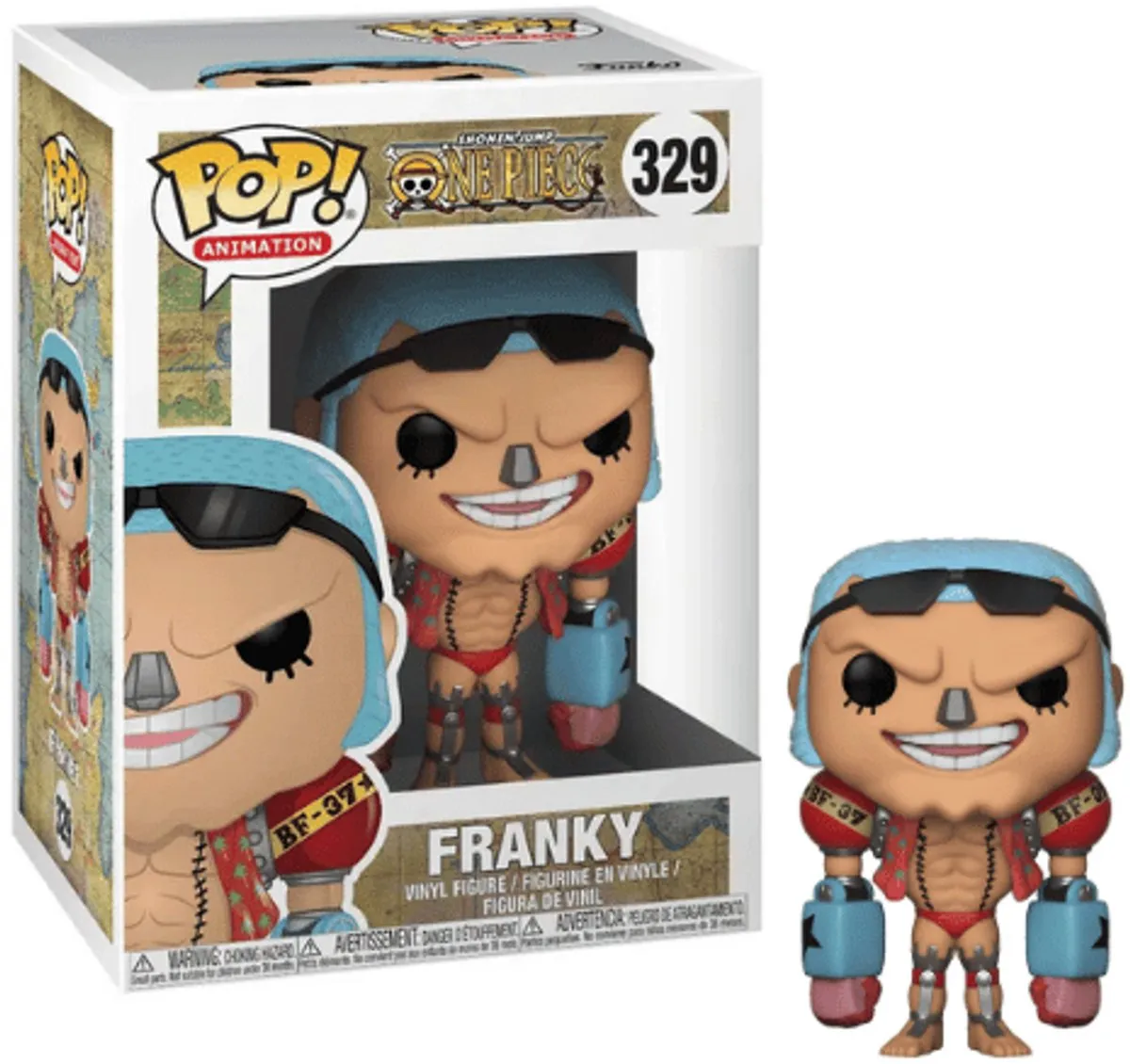 Funko POP! One Piece Franky Vinyl Figure - 9cm - Veelkleurig - afbeelding 6 van 6