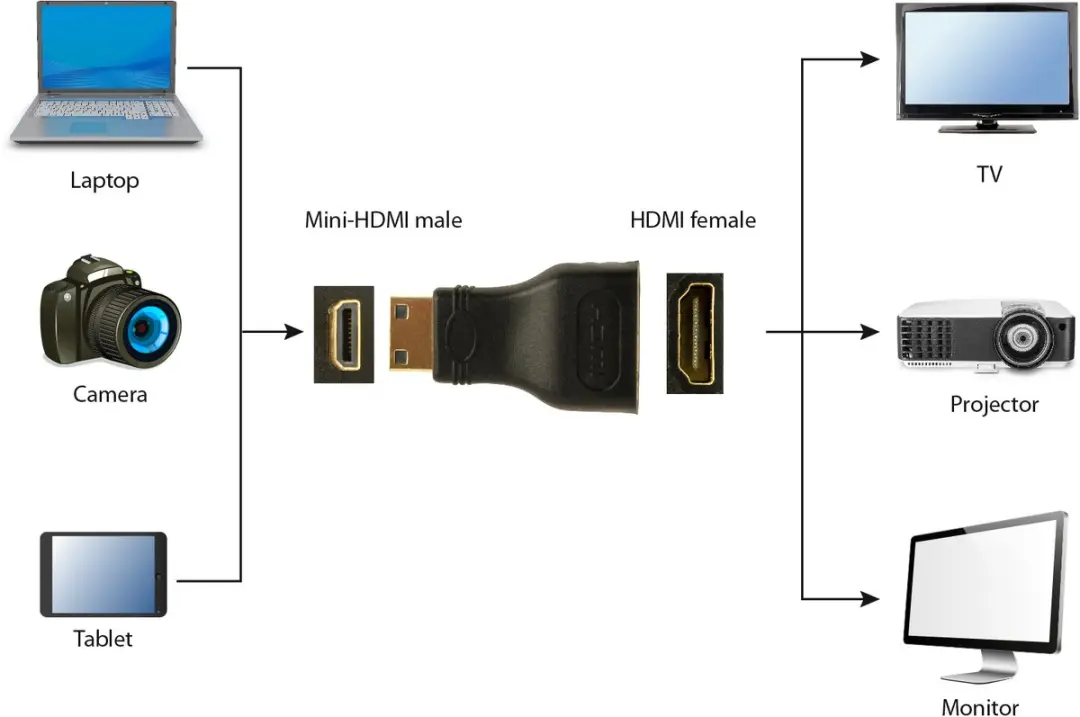 Cablexpert A-HDMI-FC HDMI naar Mini HDMI Adapter - Zwart