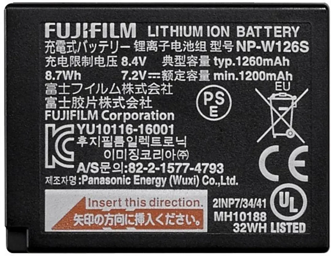 Fujifilm NP-W126S Accu 1300mAh - Spiegelreflexcamera