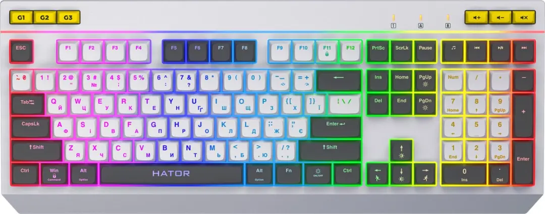 Hator Icefall HTK405US Gaming Toetsenbord - Wit - afbeelding 6 van 6