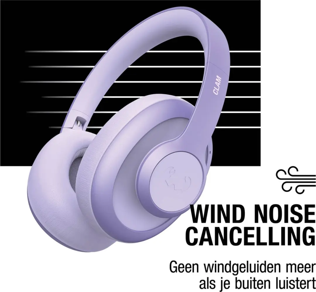 Fresh 'n Rebel Clam Ace Bluetooth Koptelefoon - Active Noise Cancelling - 60 uur - Dreamy Lilac