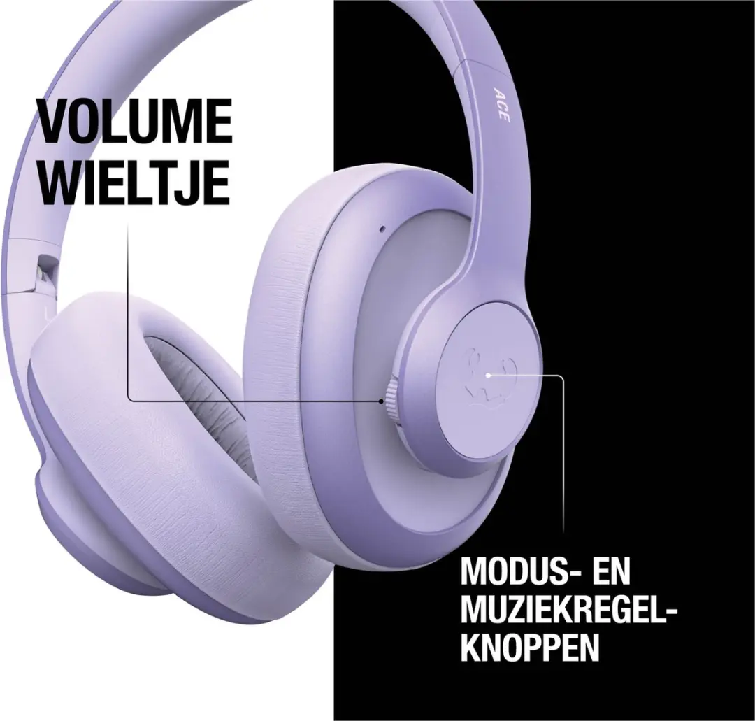 Fresh 'n Rebel Clam Ace Bluetooth Koptelefoon - Active Noise Cancelling - 60 uur - Dreamy Lilac