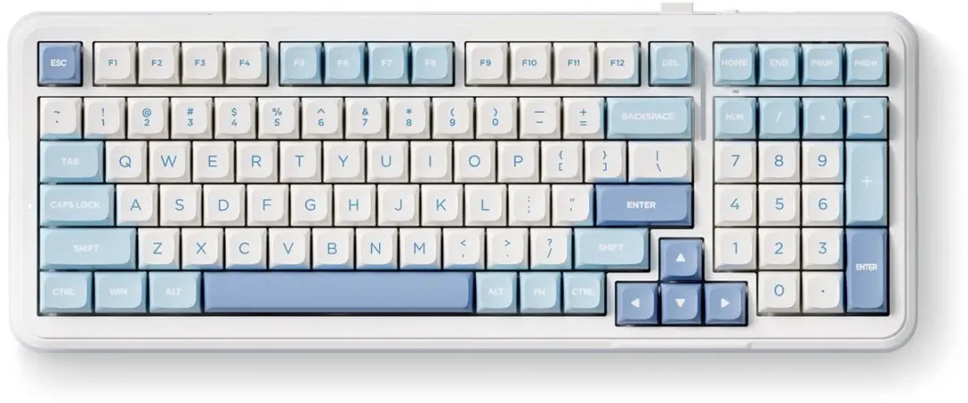MCHOSE K99 Mechanische Toetsenbord - Lichtblauw - Icy Creamsicle Switches