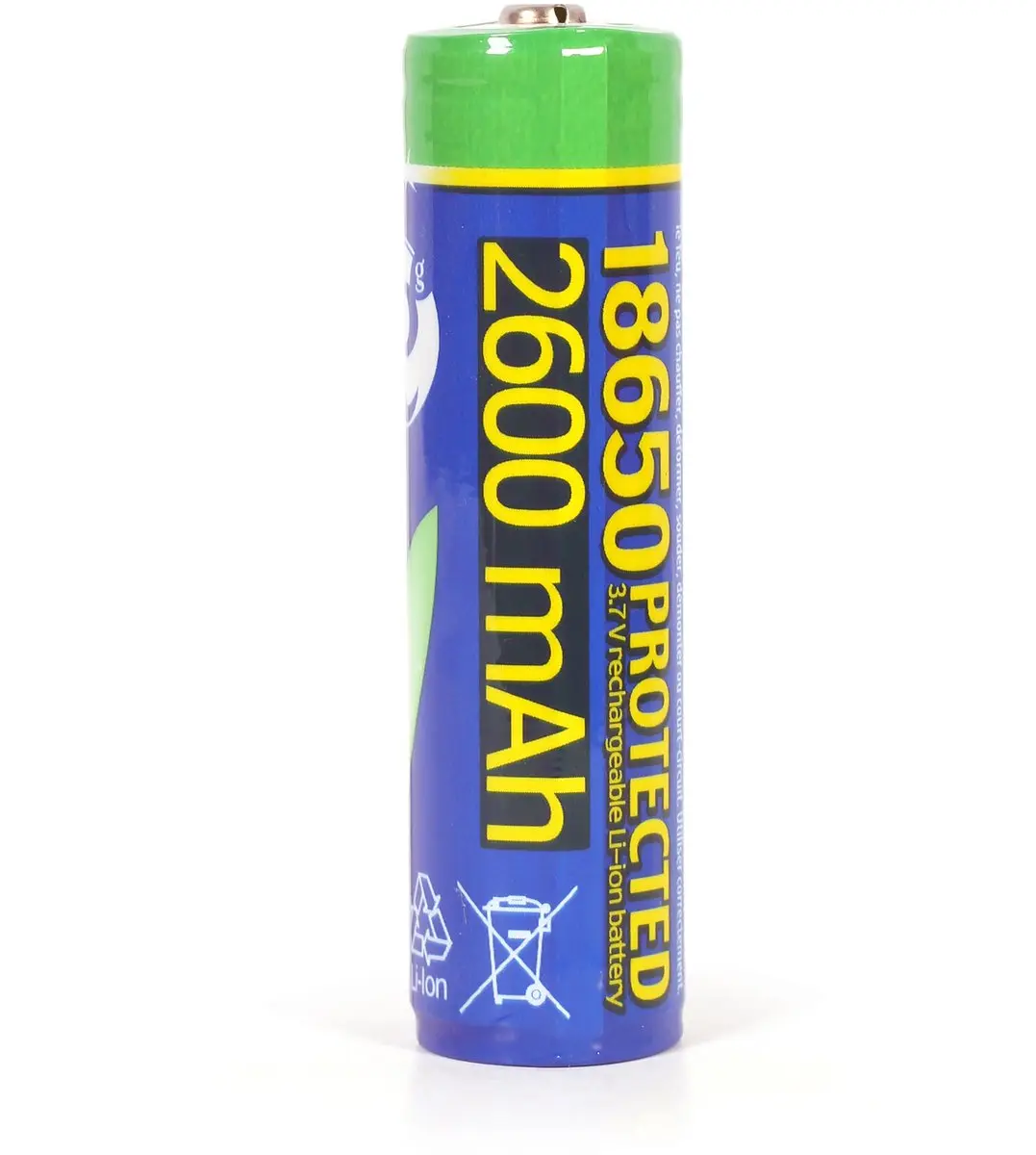 Energenie EG-BA-18650/2600 Lithium-ion 18650 Batterij - 2600mAh - Blauw