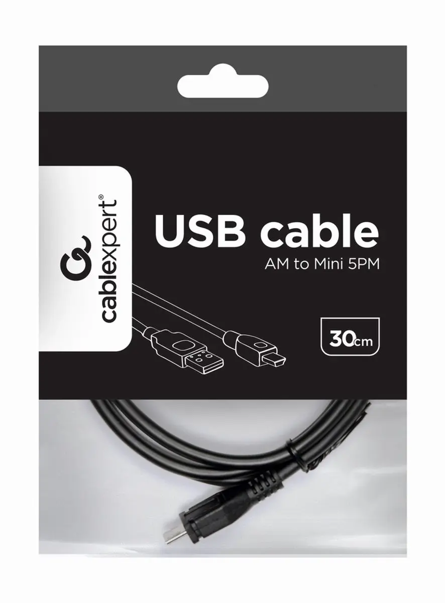 Cablexpert CCP-USB2-AM5P-1 USB-kabel - Grijs
