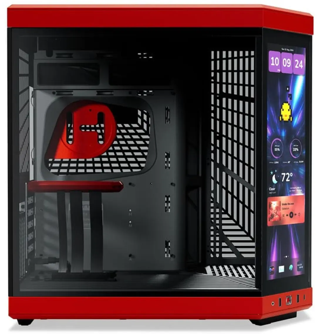 HYTE Y70 Touch Infinite Midi Tower - Zwart/Kersenkleur