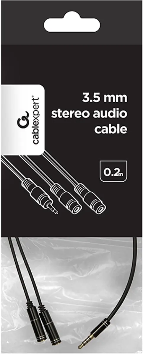 Cablexpert 3.5mm Audio & Microfoon Adapterkabel - Zwart