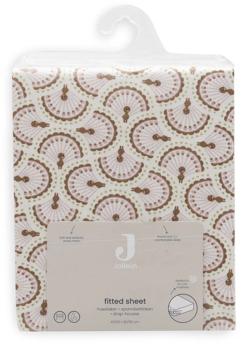 Jollein Hoeslaken Jersey 60x120cm Soft Plumes
