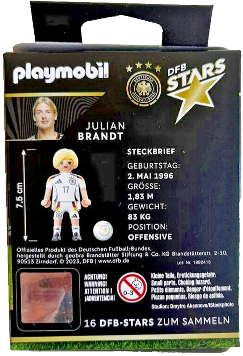 playmobil 71675 duitse voetballer dfb stars Julian Brandt