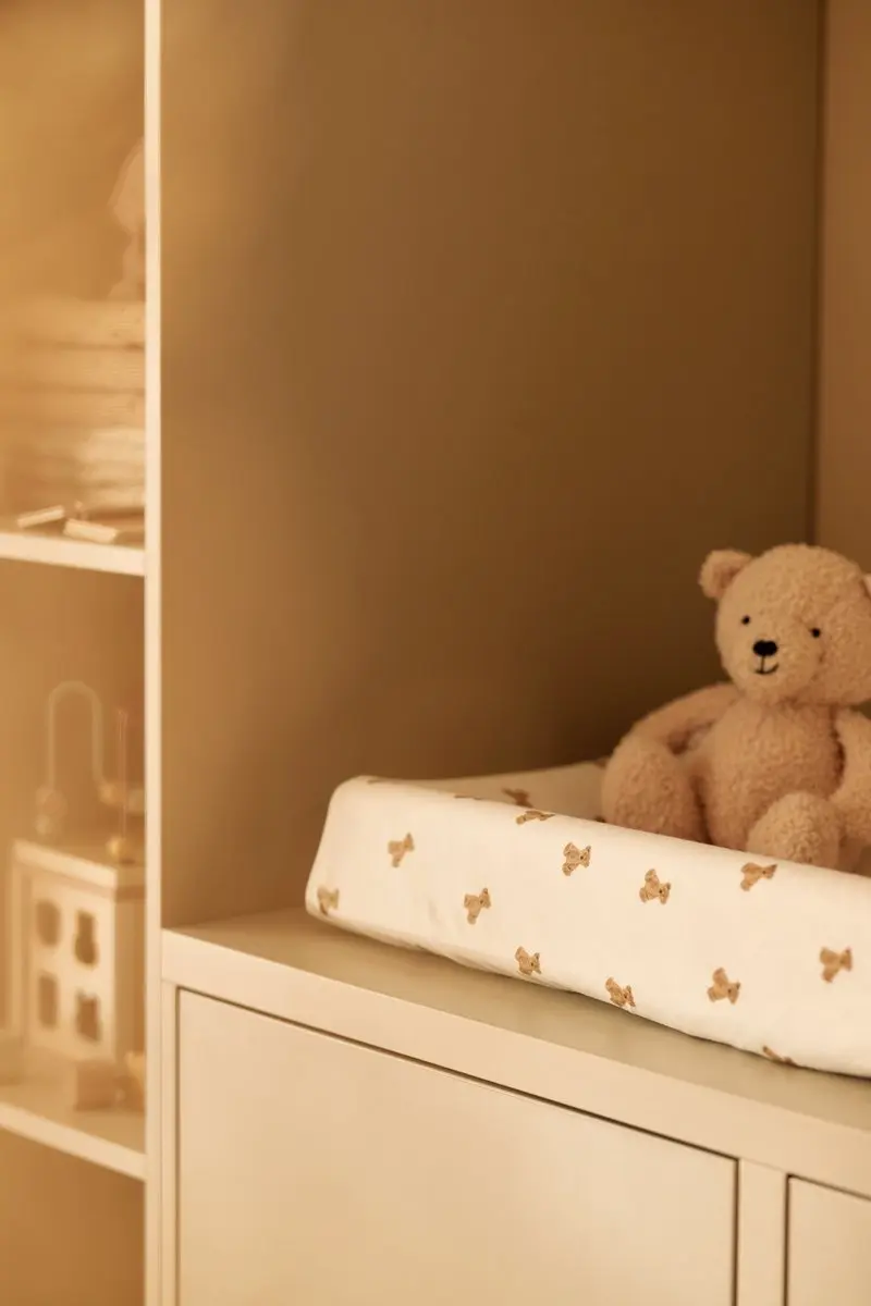 Jollein Aankleedkussenhoes Jersey 50x70cm Mini Teddy Bear - Multicolor