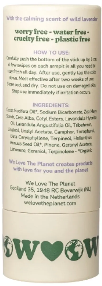 We Love The Planet Wild Lavender Deodorant Stick 40g