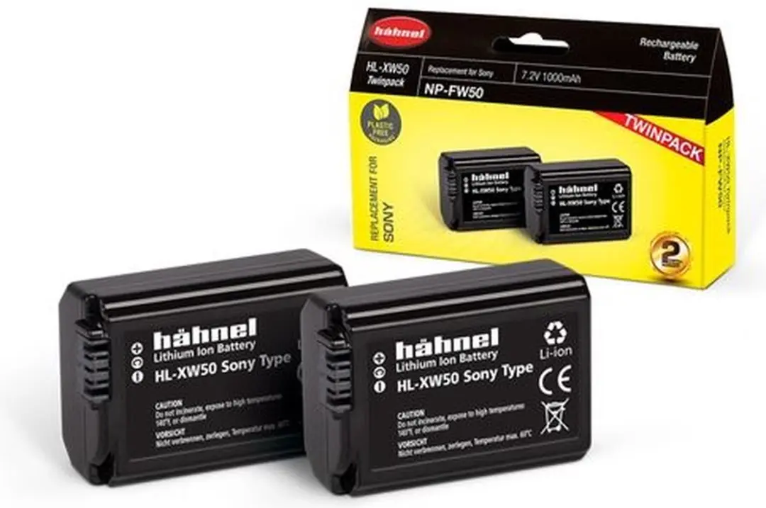 Hähnel HL-XW50 Accu - 2 Stuks - 1000mAh